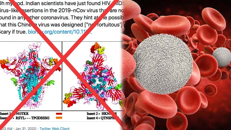 ข่าวแพร่สะพัด!! "ไวรัสโคโรนา" ถูกตัดต่อพันธุกรรมร่วมกับเชื้อ HIV ใช้เป็นอาวุธชีวภาพ อ.เจษฎา ยืนยันไม่เป็นความจริง