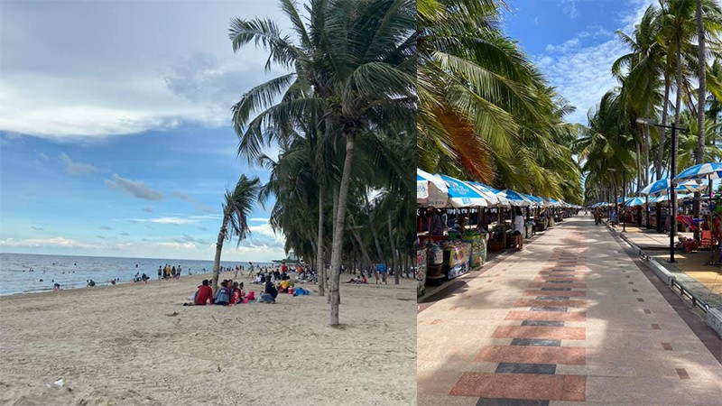 ประกาศปิดถนนลงชายหาดบางแสน ให้จอดรถแล้วเดิน