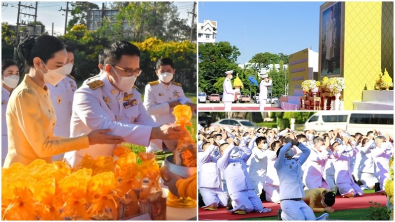 ประธานแม่บ้านมหาดไทย จ.พิษณุโลก  ร่วมพิธีถวายพานพุ่มดอกไม้ ถวายบังคม วันชาติ-วันพ่อแห่งชาติ 5 ธ.ค.