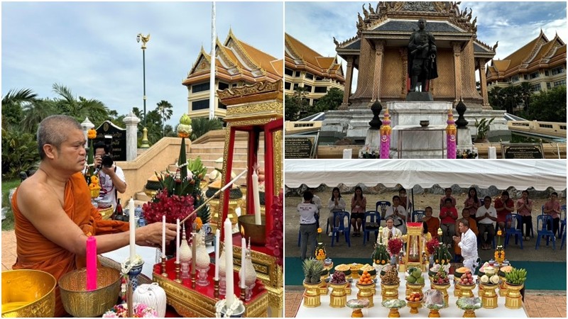 พระราชวัชระสารบัณฑิต ร่วมทำพิธีบวงสรวงพระบาทสมเด็จพระจุลจอมเกล้าเจ้าอยู่หัว รัชกาลที่ 5