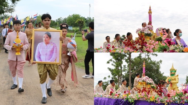 พระเจ้าวรวงศ์เธอ พระองค์เจ้าทิตยาทรเกียรติคุณ ถวายเทียนพรรษาสำนักปฏิบัติธรรมบ้านตาเพชร พุทธศาสนิกชนร่วมถวายคึกคัก