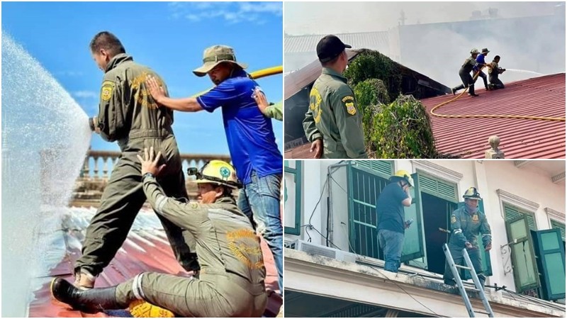 "ฮีโร่เดินดิน" ภาพนักผจญเพลิงบุกบ้านไฟไหม้ จ.ลพบุรี  ผู้เสียสละเพื่อคนอื่น แม้ต้องเสี่ยงชีวิตตัวเอง