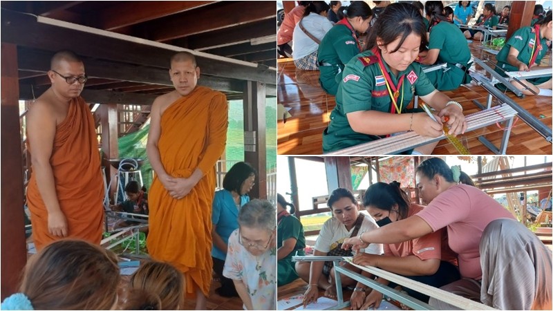 "เจ้าอาวาสวัดถ้ำตะโก" จัดตั้งศูนย์ท่อผ้ามัดหมี่ ของดีถ้ำตะโก ฝึกอาชีพนักเรียน-ชาวบ้านสร้างรายได้