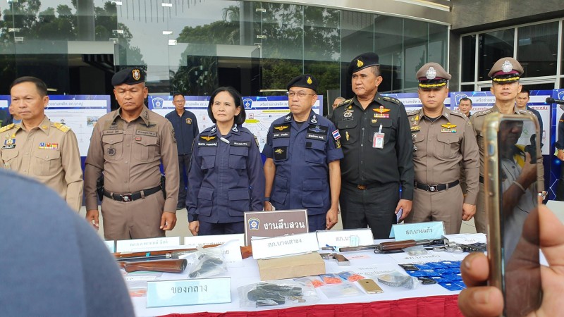 ป.ป.ส. ร่วมปฏิบัติการ Task Force ขุดรากถอนโคนเครือข่ายยาเสพติดพื้นที่สมุทรปราการ