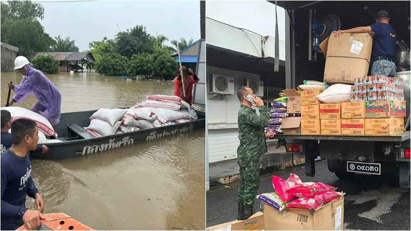 รถโรงครัวพระราชทาน มทบ.37 ลงพื้นที่ อ.เทิง จ.เชียงราย ช่วยเหลือประชาชน