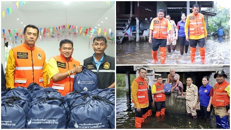 รองผู้ว่าฯ นครศรีธรรมราช นำลงพื้นที่น้ำท่วม มอบถุงยังชีพกลุ่มเปราะบาง