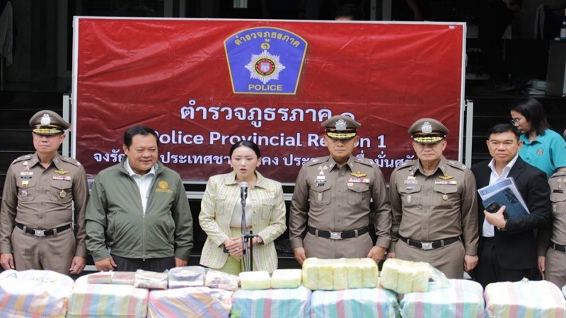 “นายกฯ” แถลง ตำรวจภาค 1 จับยาบ้าล็อตใหญ่ 8.7 ล้านเม็ด ไอซ์ 720 กก.