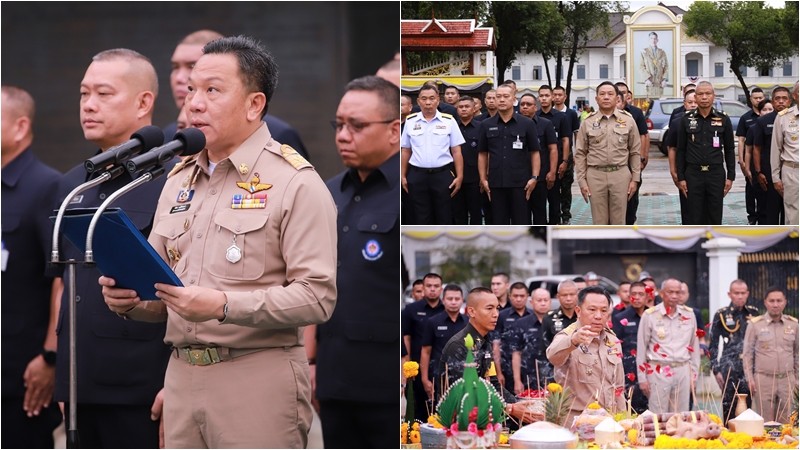 ผู้ว่าฯ เชียงใหม่ นำทีมทำพิธีบวงสรวง ก่อนดำเนินโครงการขุดลอกลำน้ำแม่ปิง เพื่อความเป็นสิริมงคล