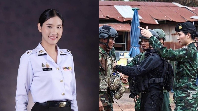 เปิดภาพ “ผู้กองอะตอม” ทหารหญิงคนเดียว สยบทหารกัมพูชา ชี้นิ้วสั่งถอยกลับที่ตั้ง
