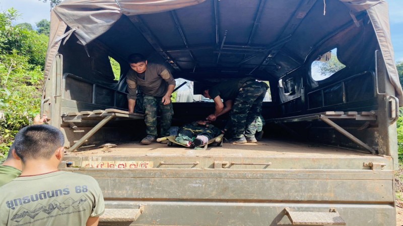 ทหารเหยียบกับระเบิดขาขาด 1 นาย พื้นที่ห้วยตามาเรีย ศรีสะเกษ